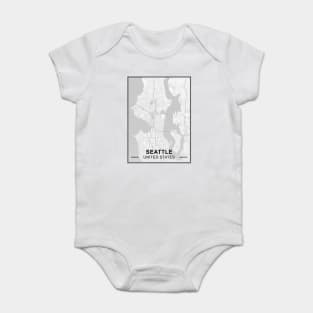 Seattle Map Baby Bodysuit